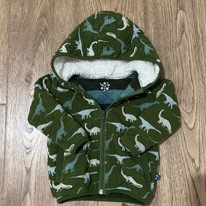 Kickee Pants Quilted Jacket with Dinosaur Print